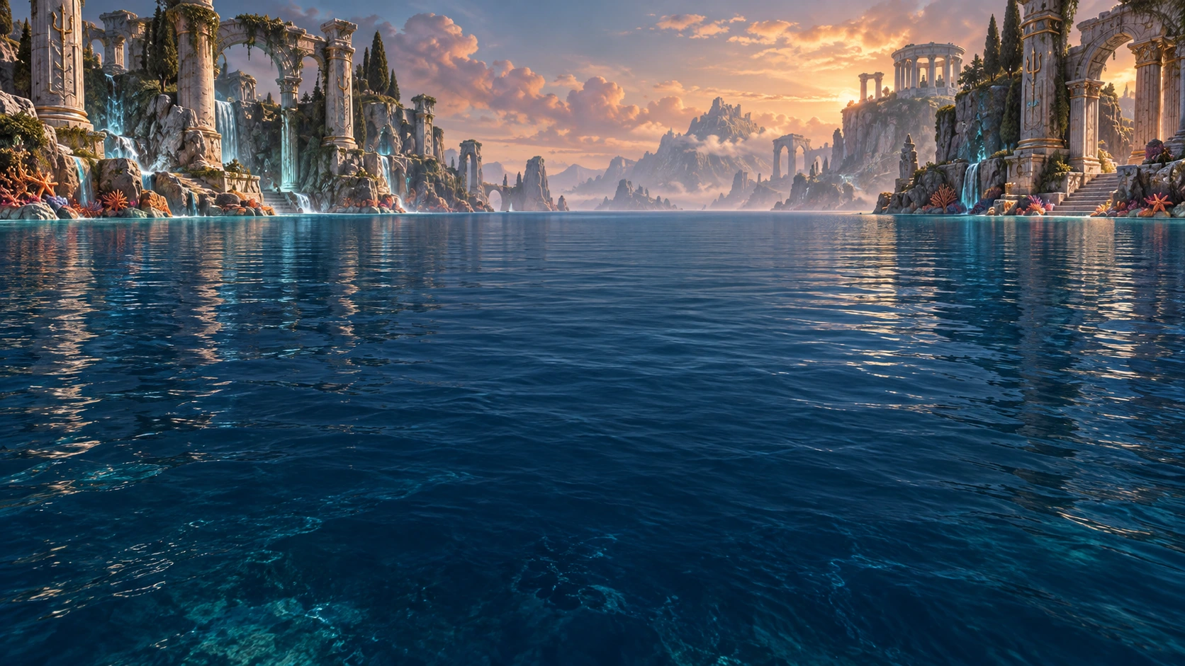 Original Poseidon sanctuary environment artwork